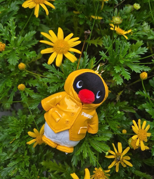 韓國企鵝家族Pingu Collection 毛公仔匙扣 - 黃色雨衣 [預購貨品，下單後14天出貨]