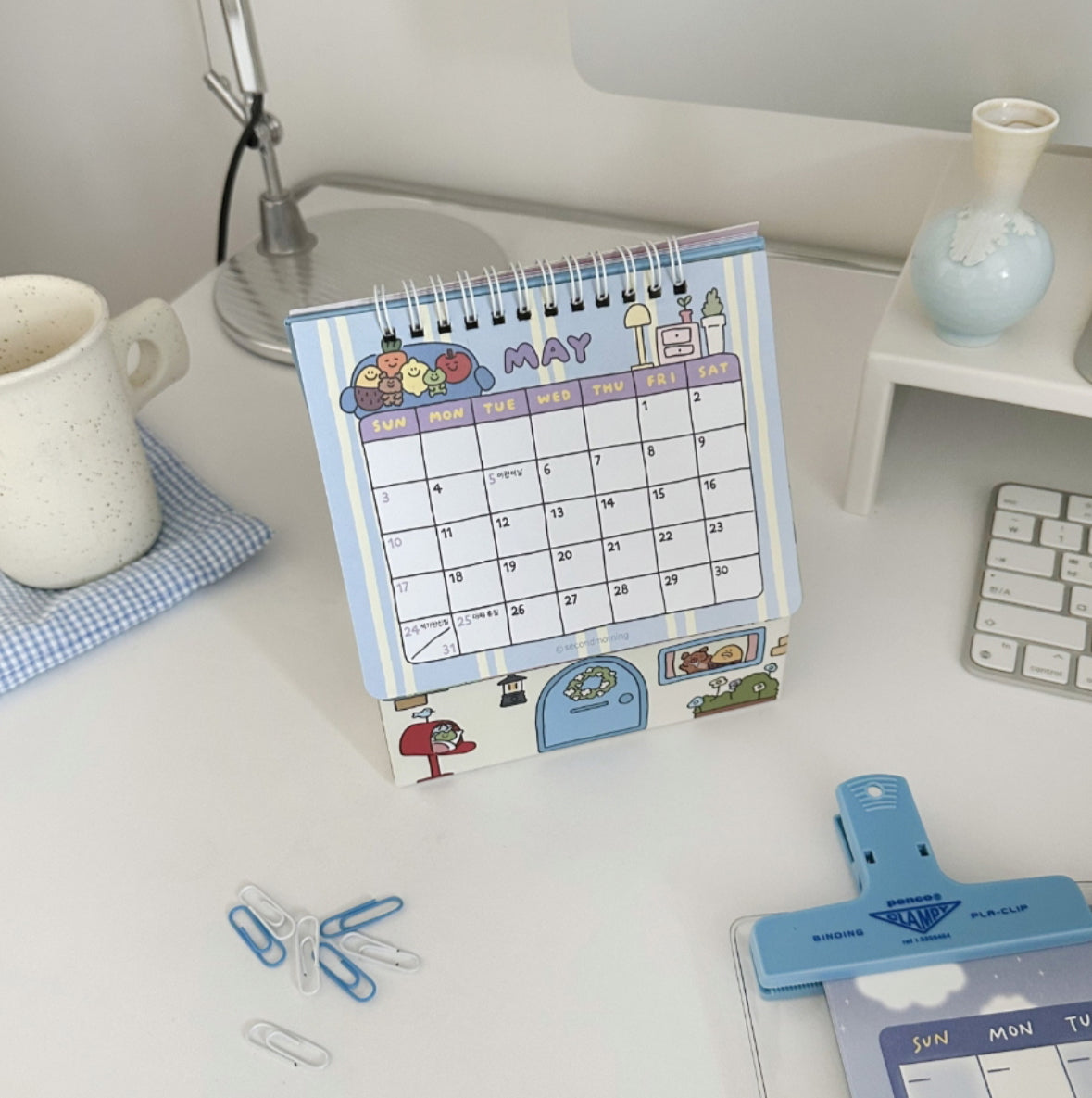 韓國Second Morning 檸檬屋仔月曆收納箱2 合1  (預購貨品，下單後14天出貨)