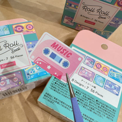 日本 Roll Roll 粒粒和紙貼紙 - Cassette