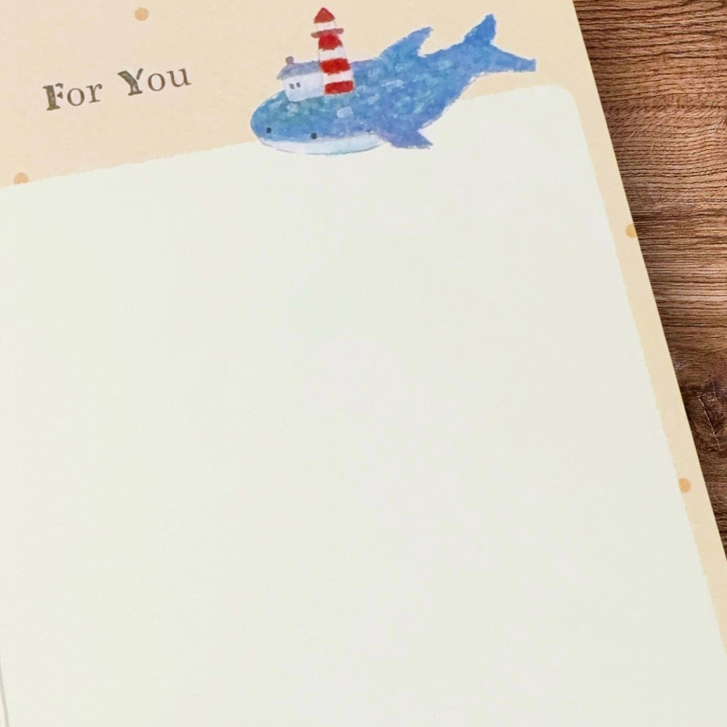 台灣藍色鯨魚水彩風系列心意卡 - For You