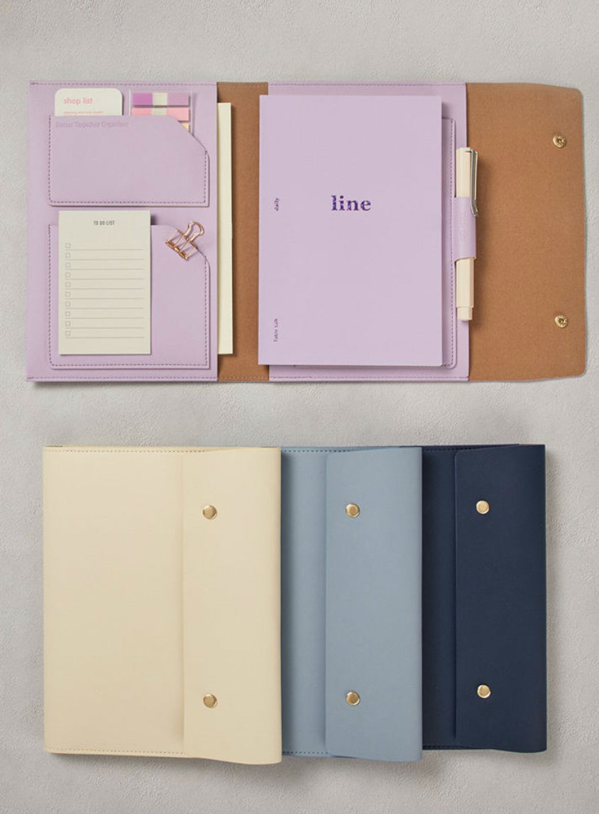 韓國Better Together Organizer 多功能皮革收納包連A5 Notepad 套裝 [預購貨品，下單後14天出貨]