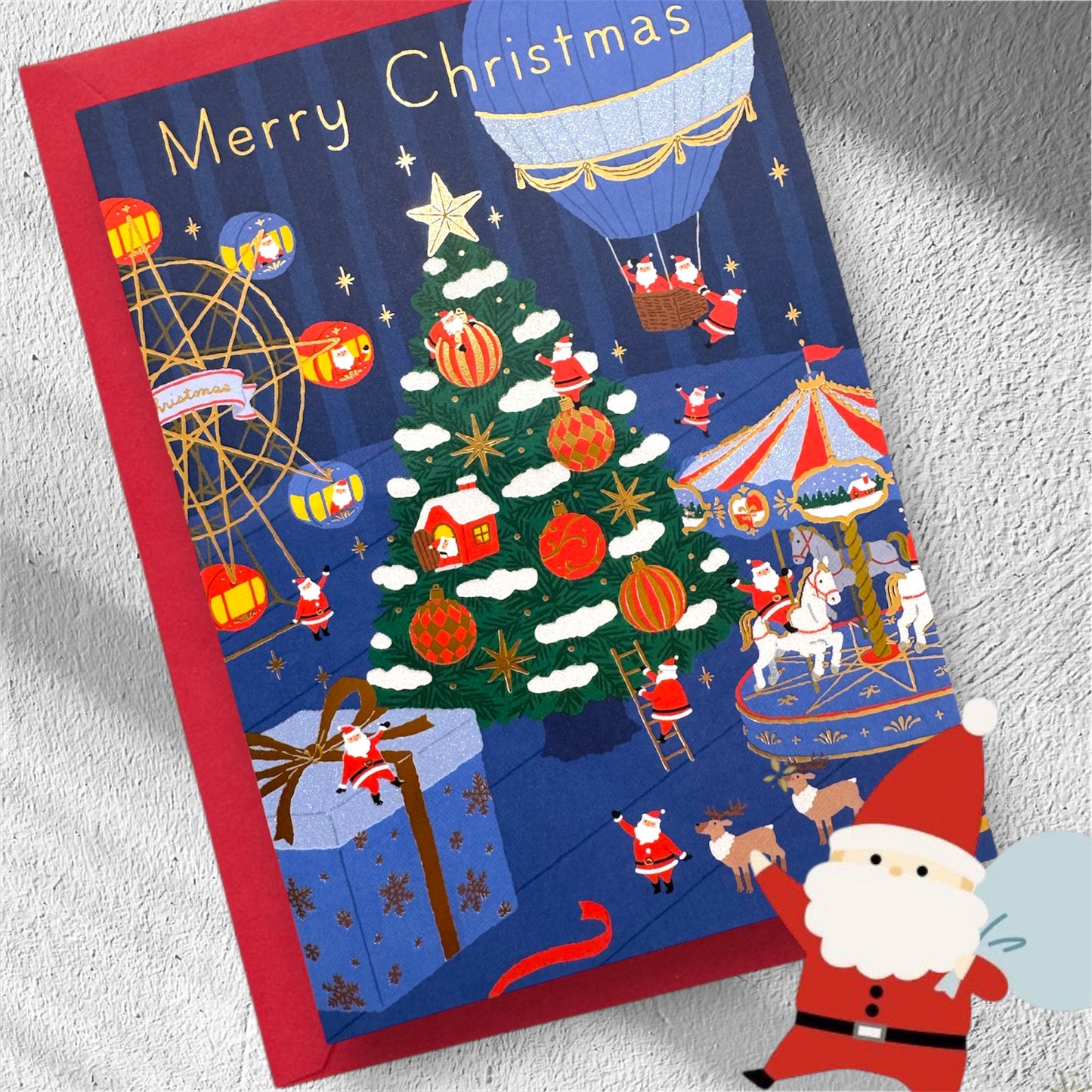 日本Little Christmas 熨金聖誕咭 - Ho ! Ho! Ho ! 聖誕遊樂場