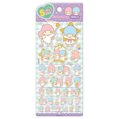 Sanrio Characters Five Size 貼紙 - Little Twins Star [預購貨品］