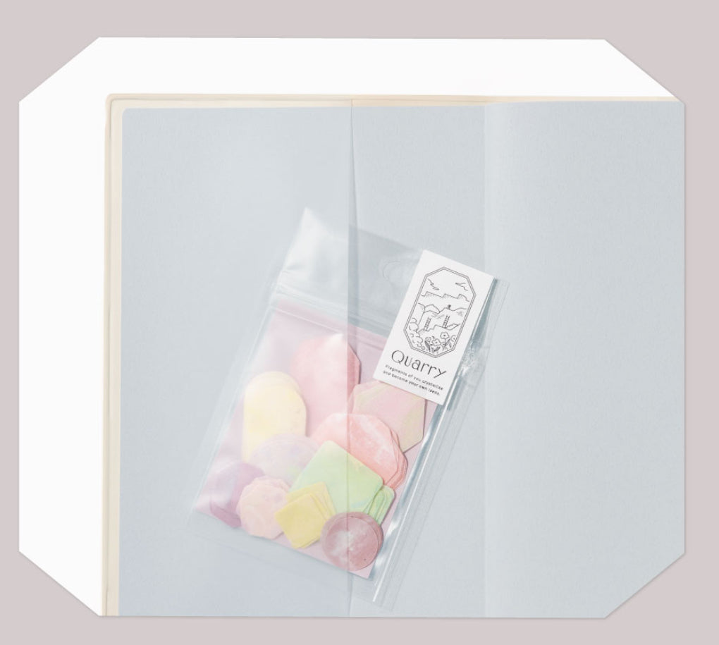 日本Iroha Quarry Stones 和紙貼紙包 - 粉色水晶