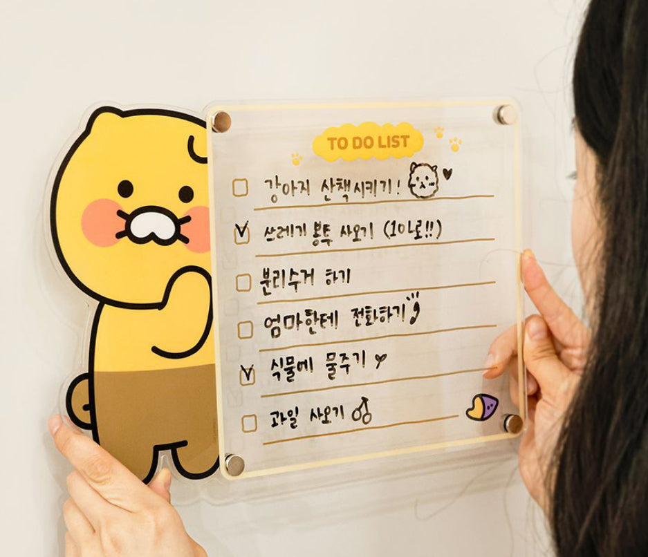 韓國春植磁石每週日程規劃板 (附有筆）