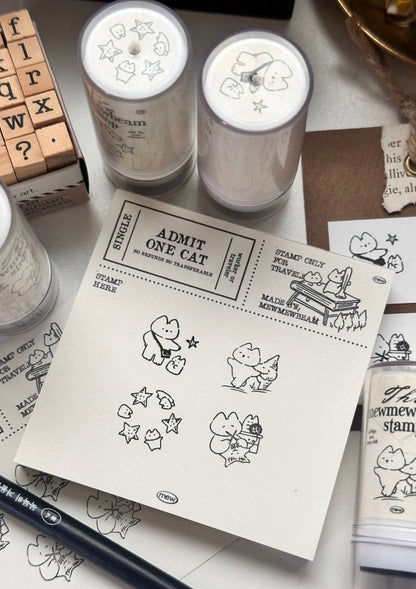 韓國Mewmewbeam 復古懷舊自帶墨水印章 - 星之系列* [預購貨品，下單後14天出貨]