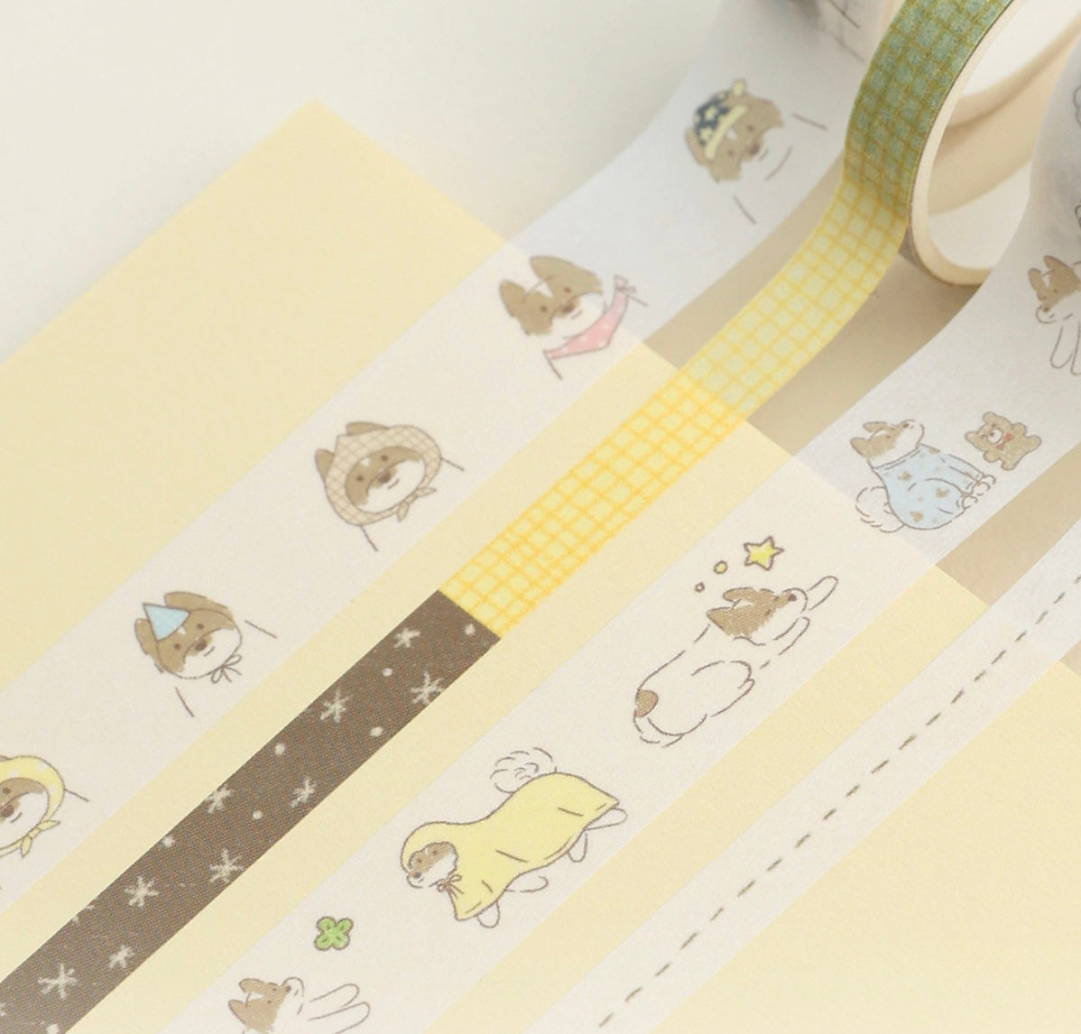 韓國 Wannais 和紙紙膠帶套裝 - 狗狗Buddy  [預購貨品，下單後14天出貨]