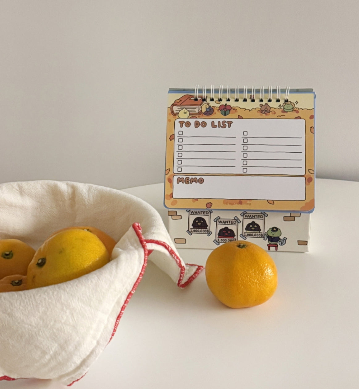 韓國Second Morning 檸檬屋仔月曆收納箱2 合1  (預購貨品，下單後14天出貨)