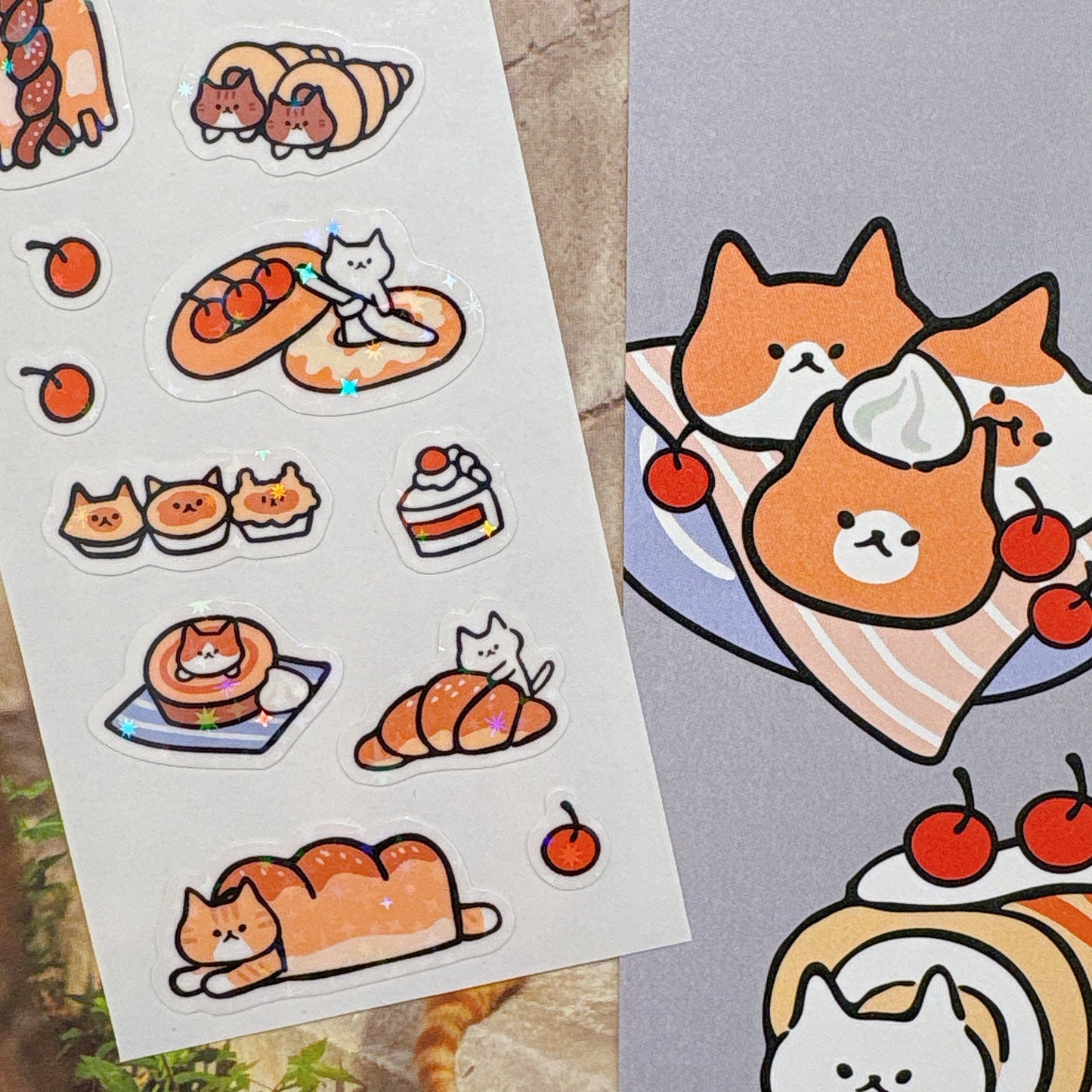 韓國插畫家썸켓츠 貼紙系列 - 貓咪甜包