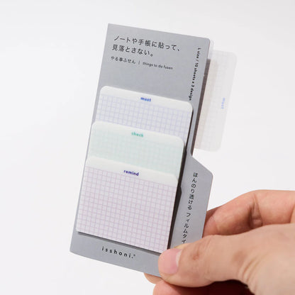 日本Isshoni 加厚半透明可書寫Index便條貼 (有黏貼力 | 冷暖色系)