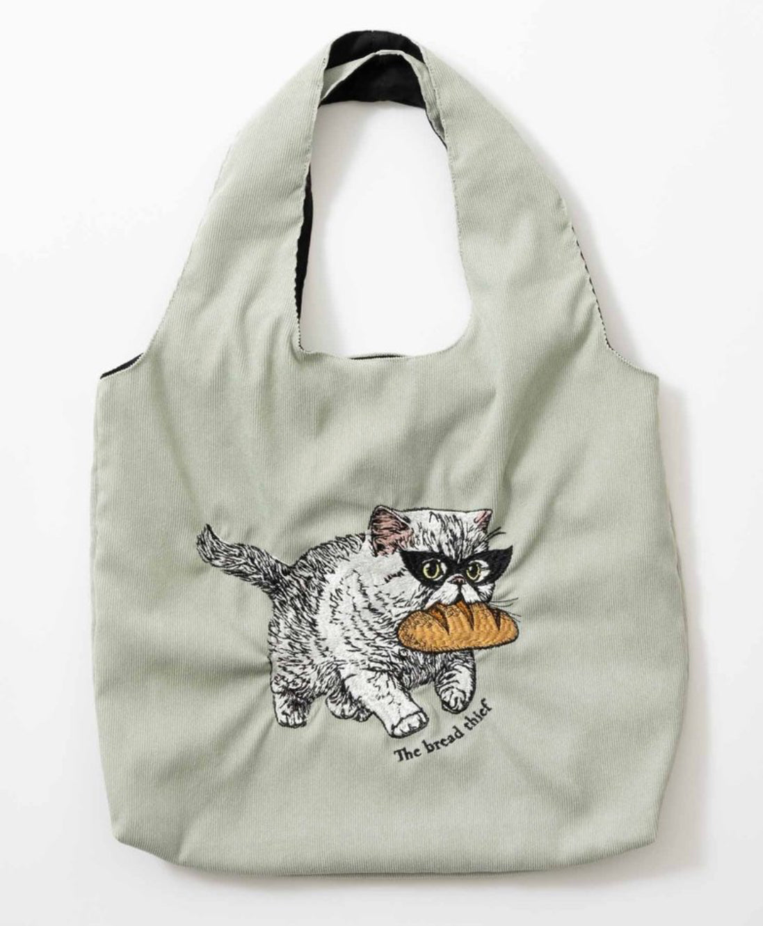 日本Joblie Animal Family 猫刺繍布袋 - 羅賓小貓，The Bread Thief （預購貨品）