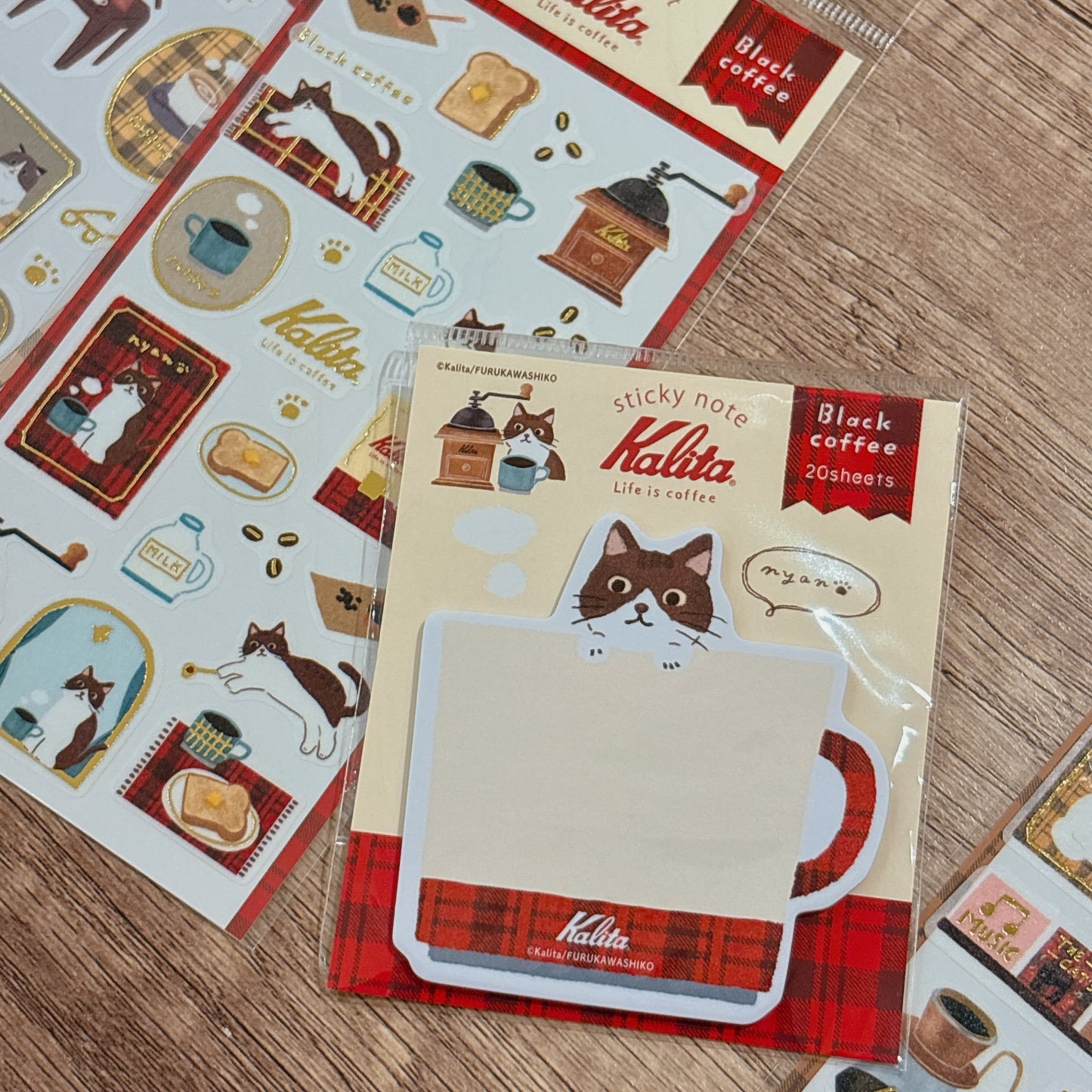 日本Kalita 貓咪咖啡館系列便條貼 - 一共4 款