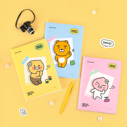 輕便之選‼️ 韓國 Kakao Friends 自填日子A5 Monthly 月計劃 [預購貨品]