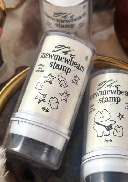 韓國Mewmewbeam 復古懷舊自帶墨水印章 - 星之系列* [預購貨品，下單後14天出貨]