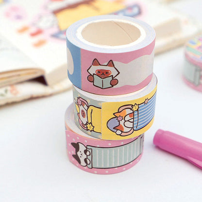 韓國插畫家썸켓츠 紙質可書寫卷裝 Label 貼 - Good night 貓咪