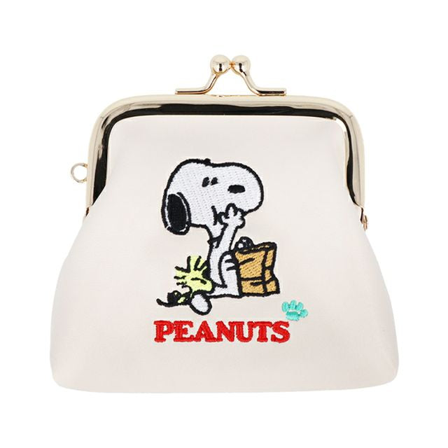 日本 Snoopy World 史努比刺繡口金包 [預購貨品］