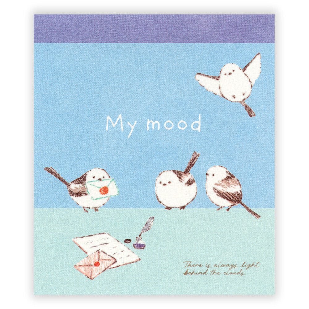 日本 NB Lovely Pets My Mood 四圖案 80頁便條簿 - 雪鳥