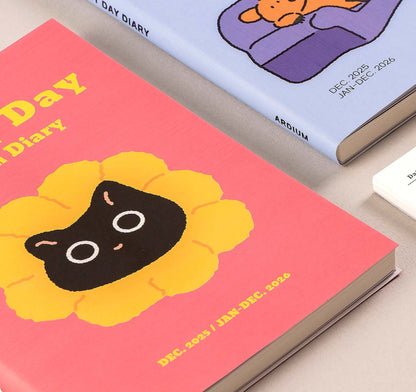 韓國2026 Day by Day Monthly & Daily Schedule 月計劃 + 日計劃 - 太陽花貓咪 [預購貨品，下單後14天出貨]
