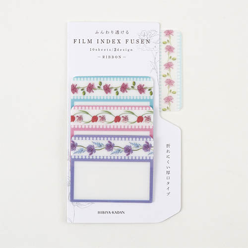 日本Isshoni x 日比谷花壇 加厚半透明可書寫Index便條貼 (有黏貼力 | Fusen floral 系)