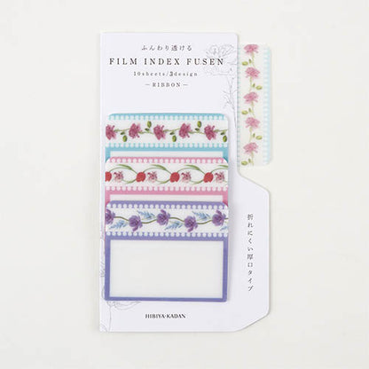 日本Isshoni x 日比谷花壇 加厚半透明可書寫Index便條貼 (有黏貼力 | Fusen floral 系)
