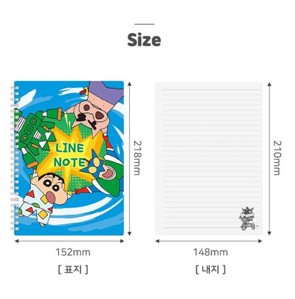 Crayon Shinchan 蠟筆小新系列 A5 圈圈筆記簿  - 橫線 * [預購貨品，下單後14天出貨]