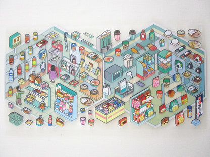 日本 3D迷你世界 貼紙系列: 便利店