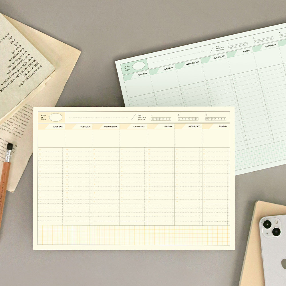 韓國Iconic A4 Weekly Schedule Pad - 50 張