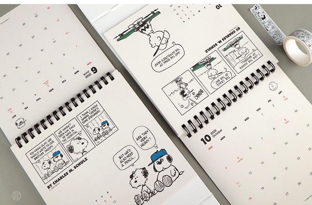 My Snoopy World 懷舊花生漫畫 2026 桌上月曆 [預購貨品，下單後14天出貨]