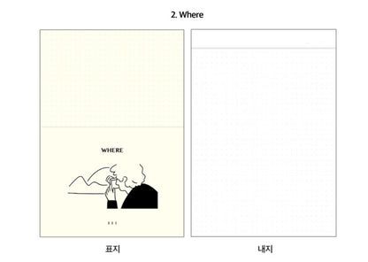 韓國Handy Writers 線訂筆記簿 - 4 款選擇 * [預購貨品，下單後14天出貨]