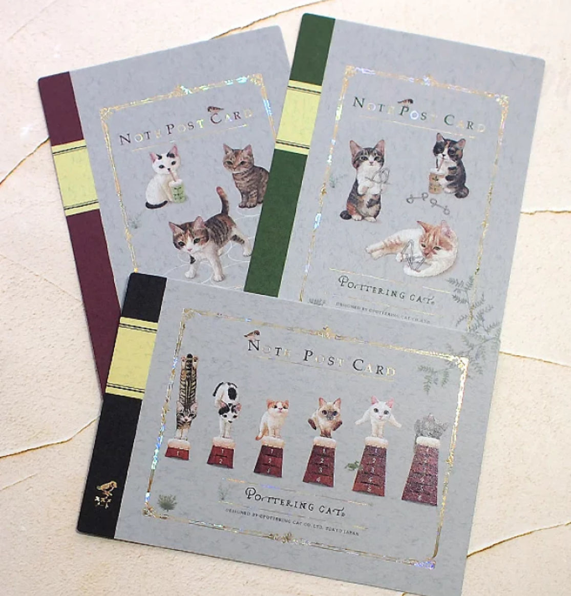 日本 Pottering Cats 貓咪館藏 Notebook Postcard系列