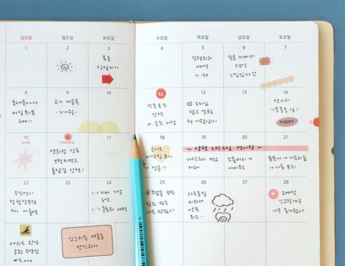 韓國 2027 Today's Mood Marshmallow B6 Size Schedule - 月週計劃 (預購商品)