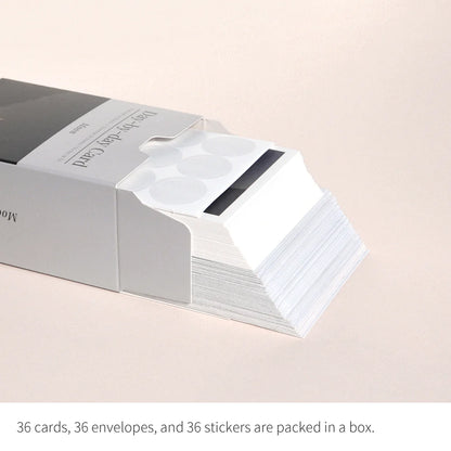 韓國Monolike 36 Days Mini Message Card Set (一套36 張）Moon Moments [預購貨品］