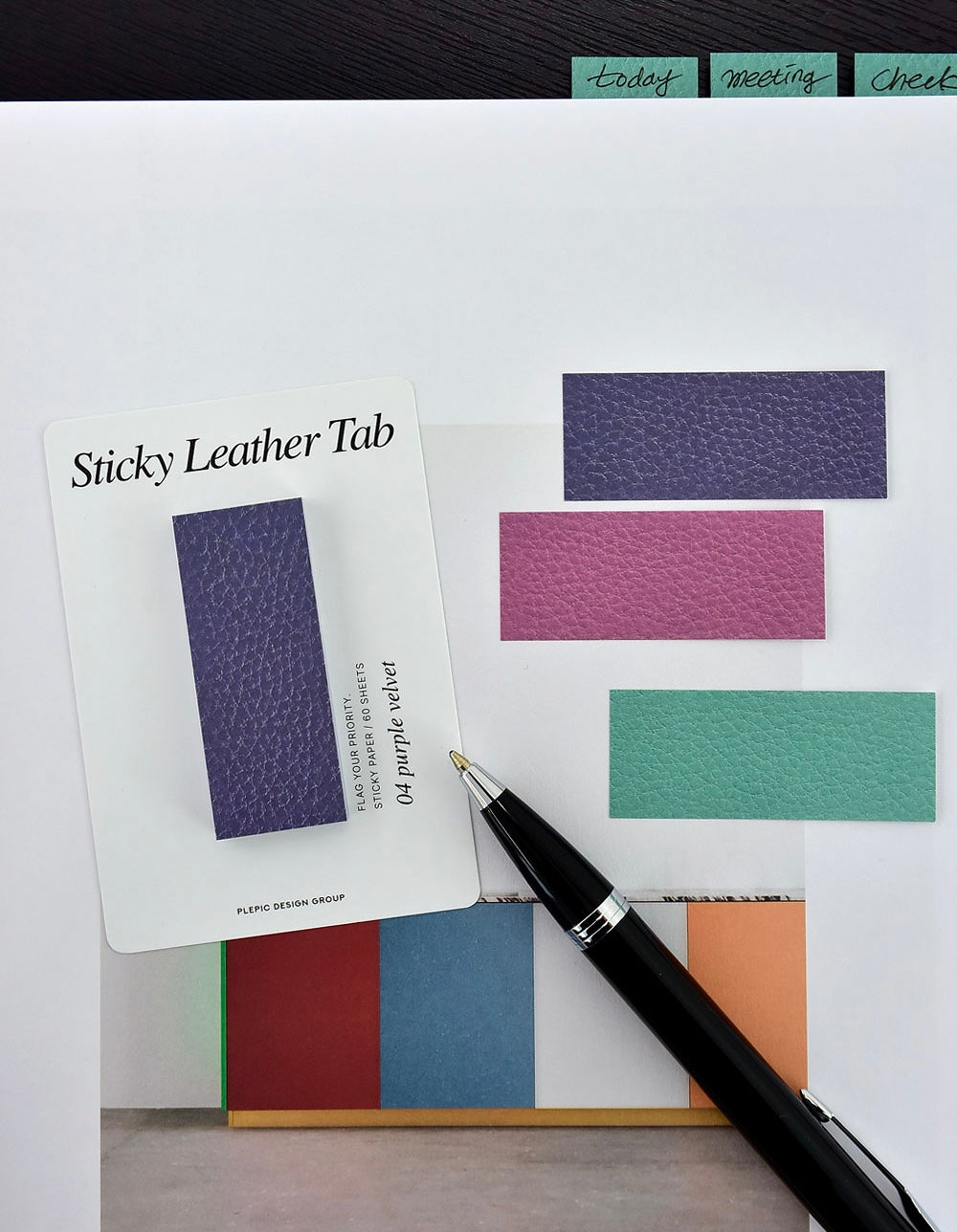 韓國Life Stationery Sticky Leather Lab 高貴的皮革系列便條貼 - 長方形