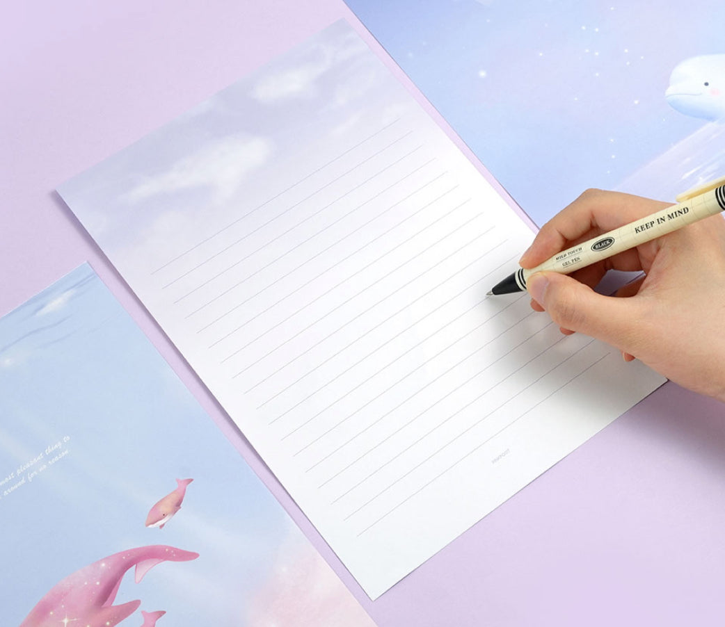 韓國雲彩鯨魚Note Pad  - 2 款選擇 (預購貨品，下單後14天出貨)