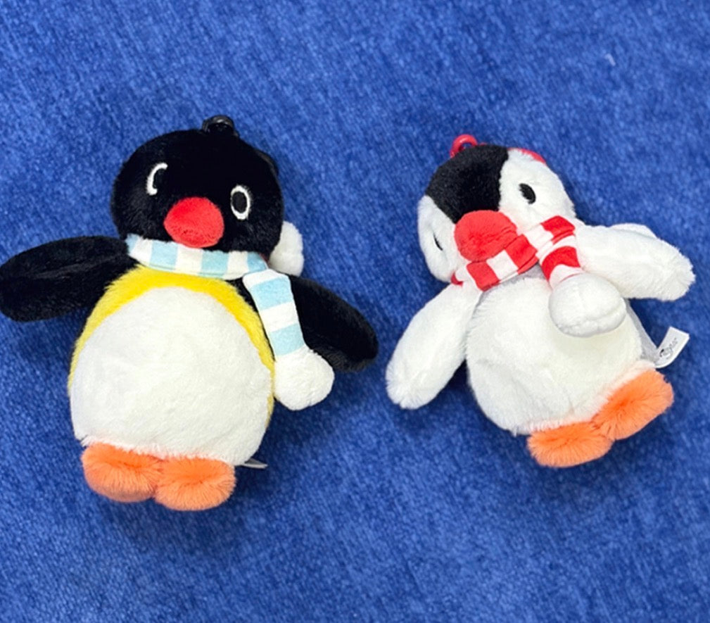 韓國企鵝家族Pingu Collection 毛公仔匙扣 - 暖暖圍巾[預購貨品，下單後14天出貨]
