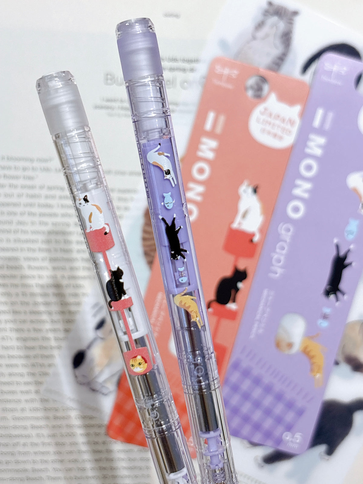 日本限定 Tombow Mono graph 0.5 鉛芯筆 - 貓咪在奔跑