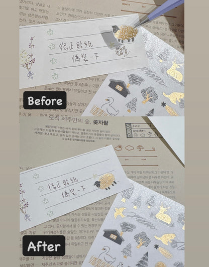 日本Yuru Log 錯字修正貼紙 : 森林動物