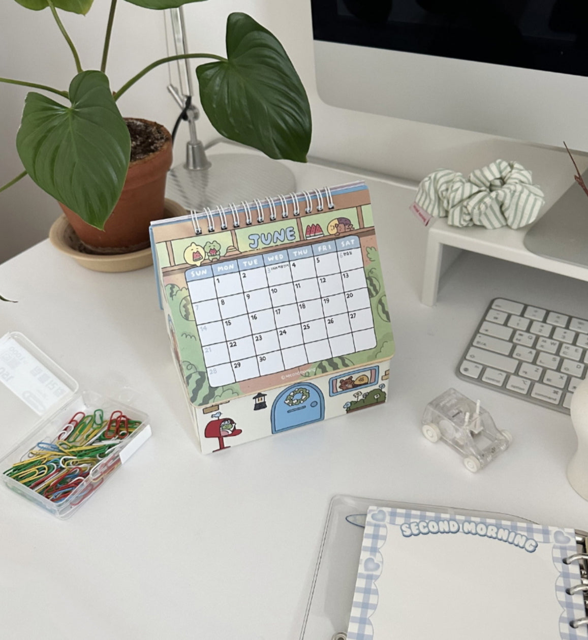 韓國Second Morning 檸檬屋仔月曆收納箱2 合1  (預購貨品，下單後14天出貨)