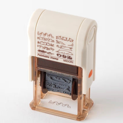 《已有墨水，無需印台》日本Designphil Paintable Stamp : 動物款 ［預購貨品］