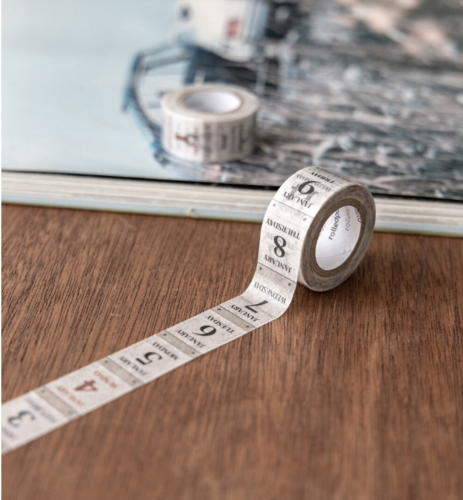 韓國原創 glen 2026 年365天迷你月曆和紙卷裝貼紙 [預購貨品，下單後一星期出貨]