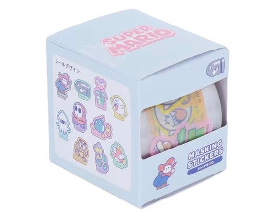 日本Nintendo Super Mario 盒裝貼紙：可愛的敵人們！(一卷200張‼️）
