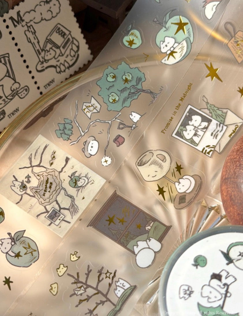 韓國Mewmewbeam 星光下的貓貓透明裝飾貼紙 - 貓咪回憶冊 （超過120 張）* [預購貨品，下單後14天出貨]