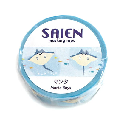 日本Saien 和紙 7 米長紙膠帶 - 愉快的魔鬼魚
