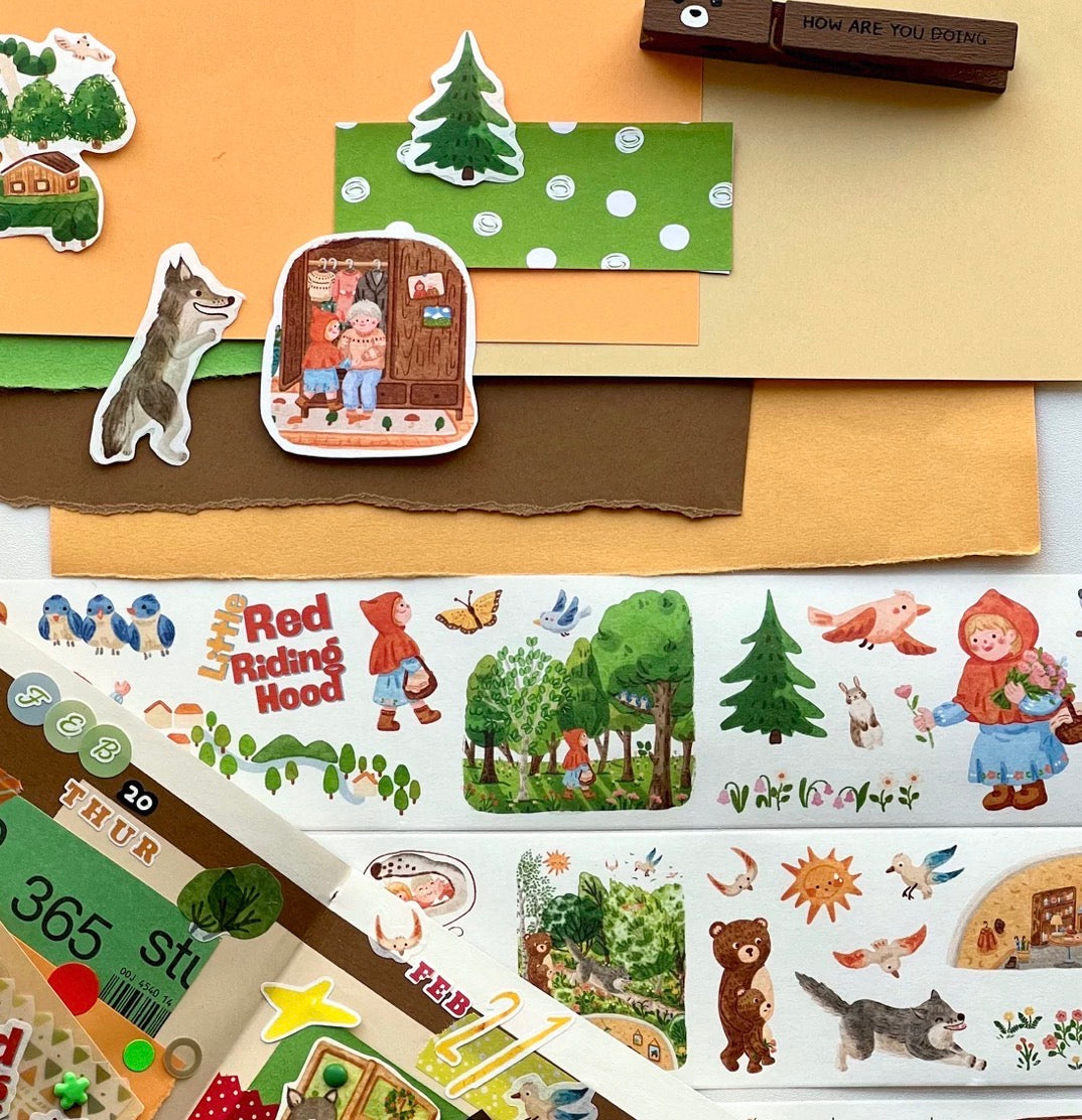童話故事小紅帽與豺狼和紙貼紙 : 下集(50 枚)