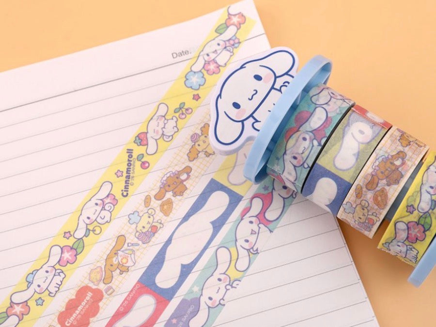 日本Sanrio Characters 紙膠帶Holder 連紙膠帶套裝 - 肉桂狗 / 水怪 / Kuromi / Hello Kitty / My Melody [預購貨品］