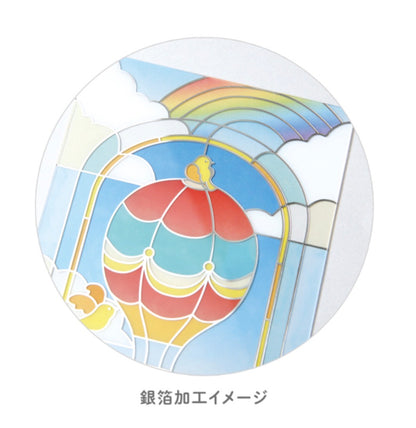 日本Ryuryu銀箔加工透明書簽卡片系列 - 晴天熱氣球 [ Pre-order]