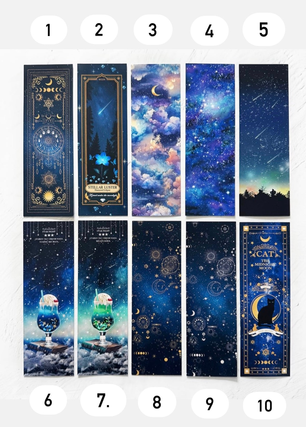 日本Clover 星空與夜空書簽:10 款選擇（預購貨品，約兩星期到貨）