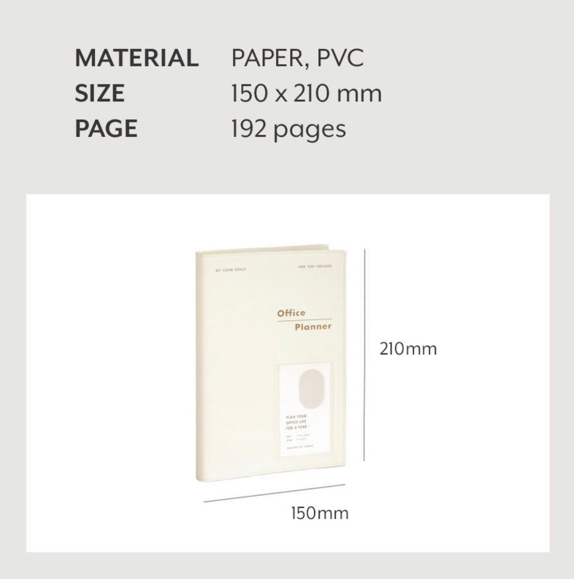 韓國Iconic Office Planner 月周計劃無時效Schedule * [預購貨品，下單後14天出貨]