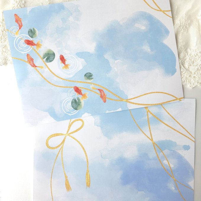 《新作家預購團》日本Sea Garden A4 Writing Paper Set  - 夏之風物詩 [預購貨品］
