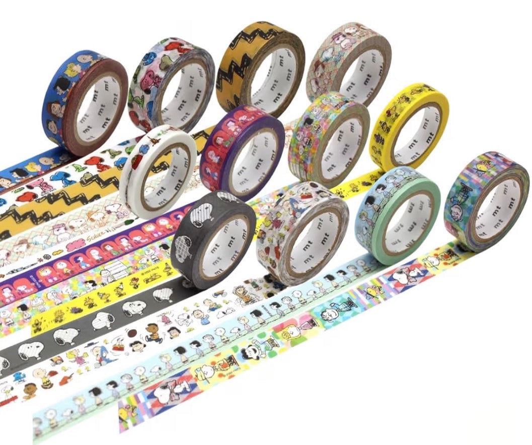 My Snoopy World 日本 mt x Peanuts 一套12 卷紙膠帶套裝 [預購貨品，訂購後2 月尾到貨]